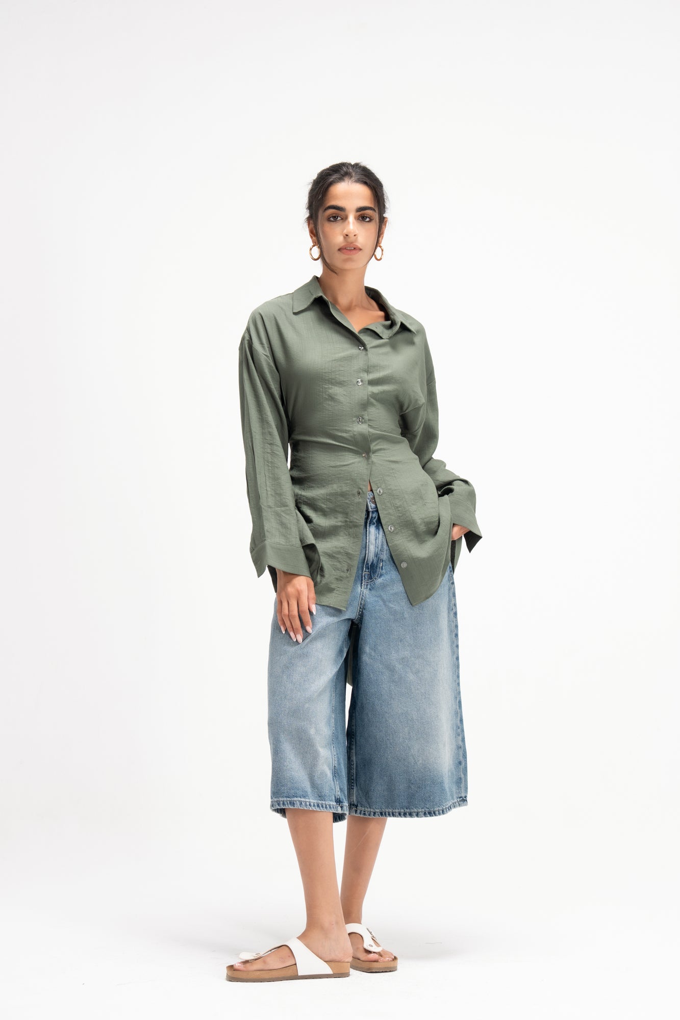 Ray Wrap Shirt in Light Green