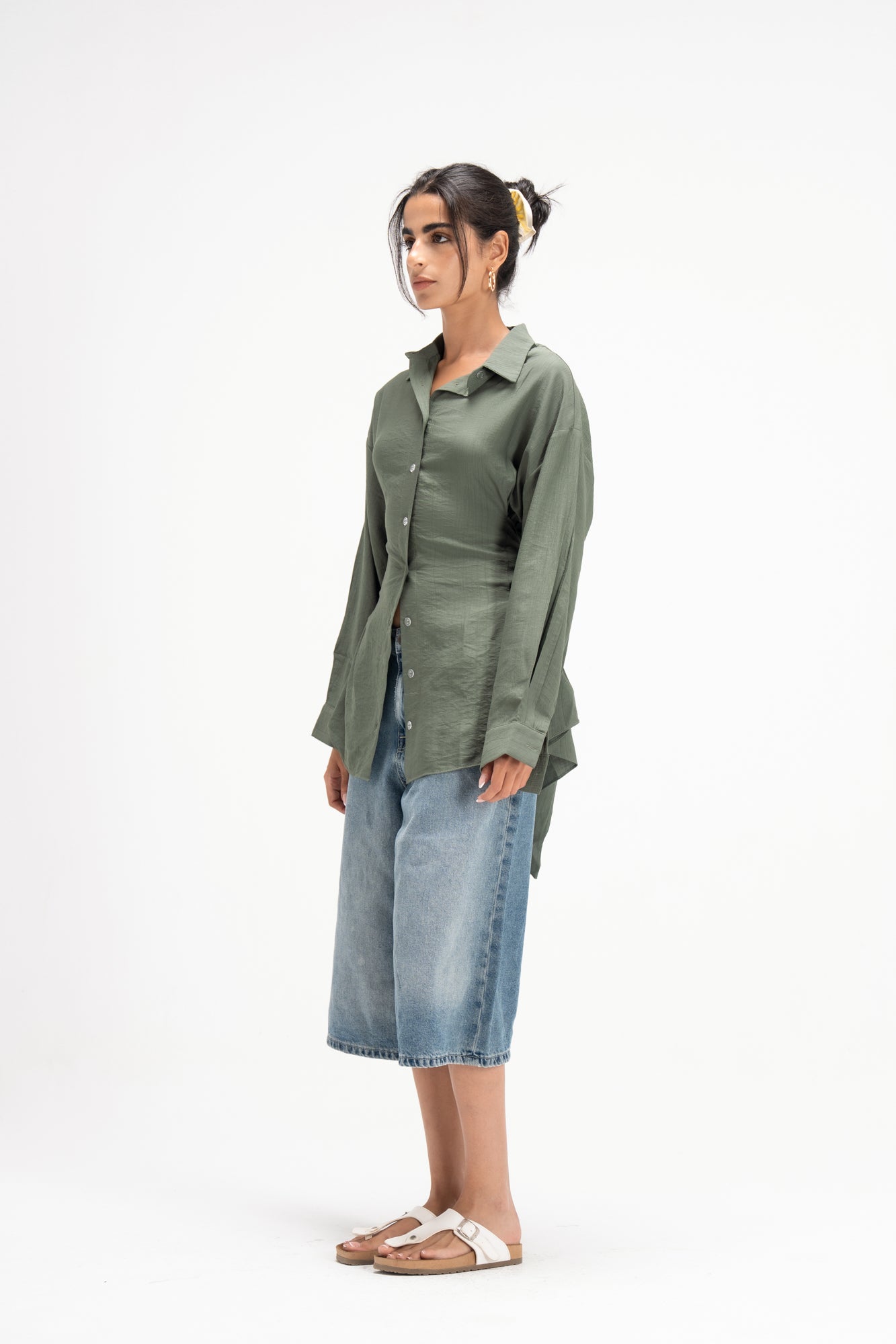 Ray Wrap Shirt in Light Green