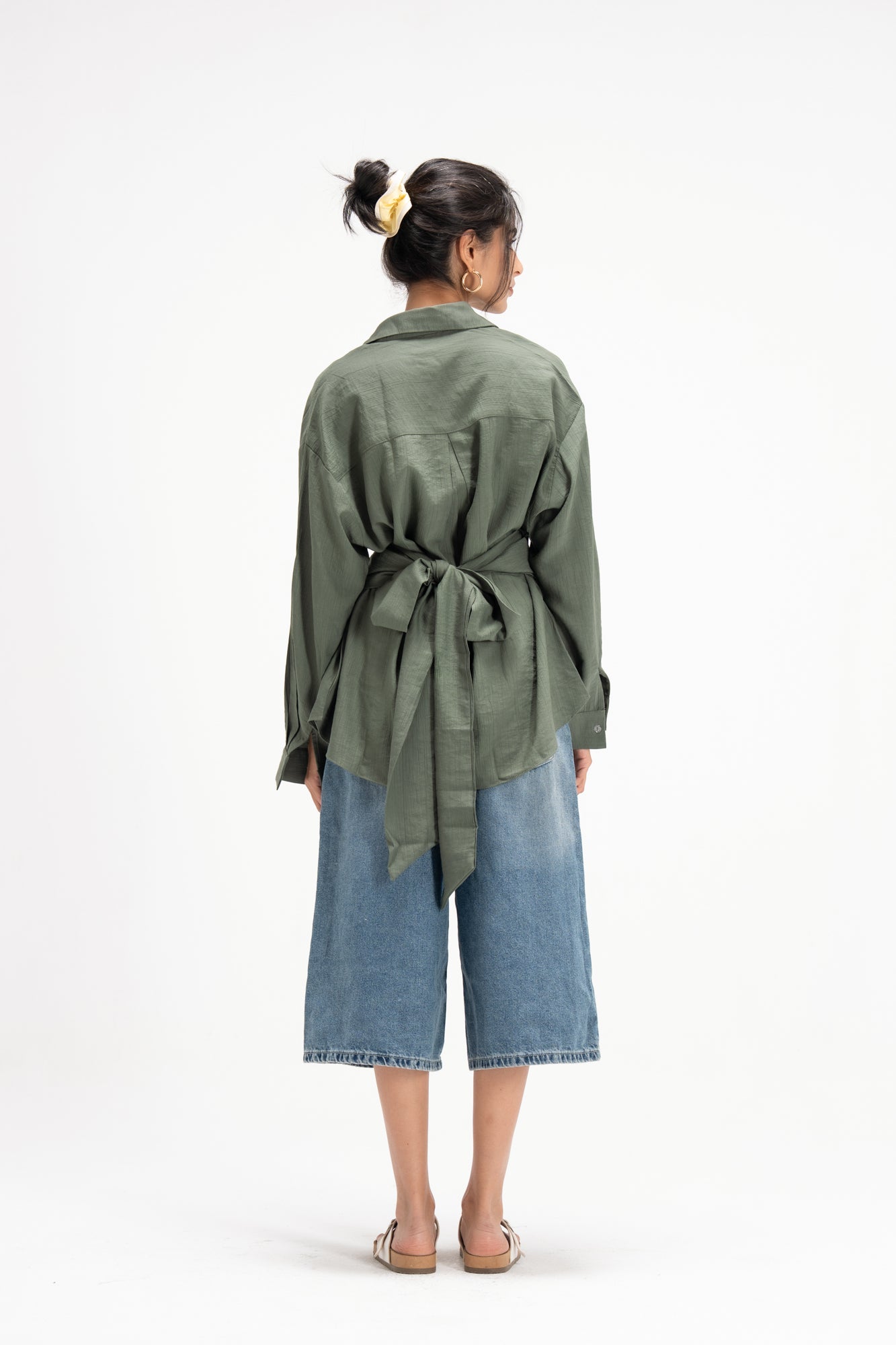 Ray Wrap Shirt in Light Green