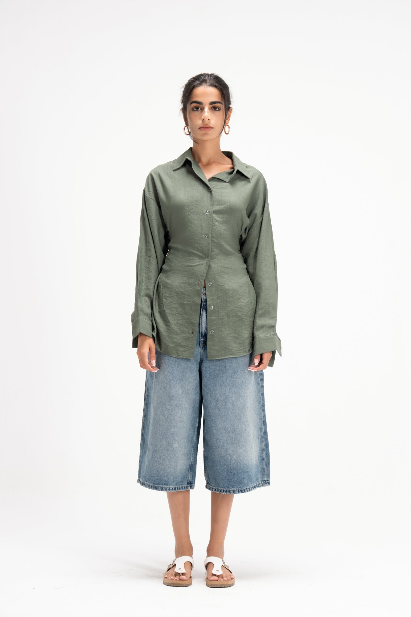 Ray Wrap Shirt in Light Green
