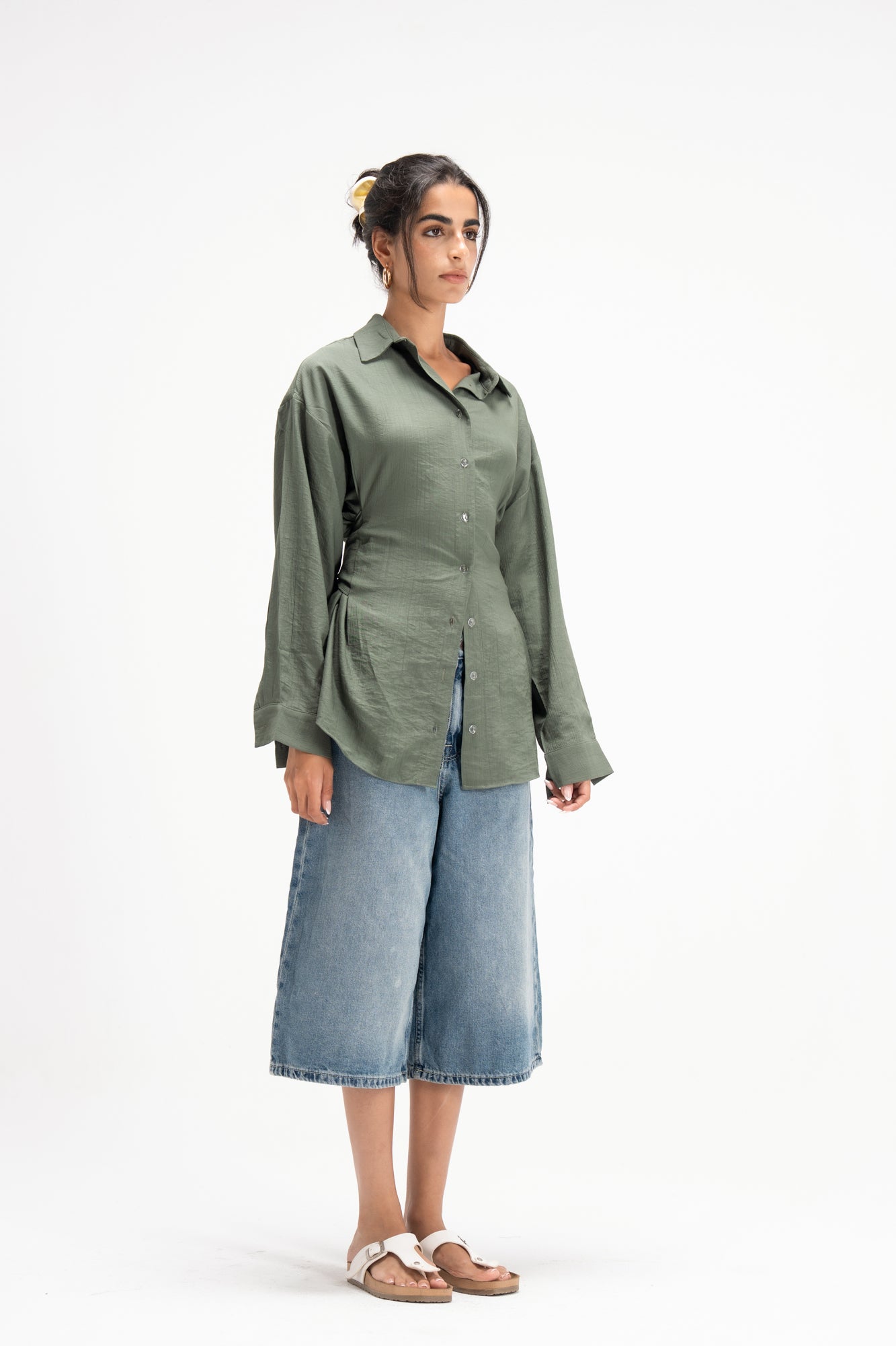 Ray Wrap Shirt in Light Green
