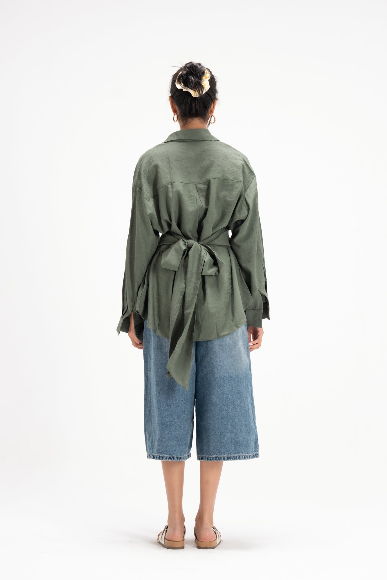 Ray Wrap Shirt in Light Green