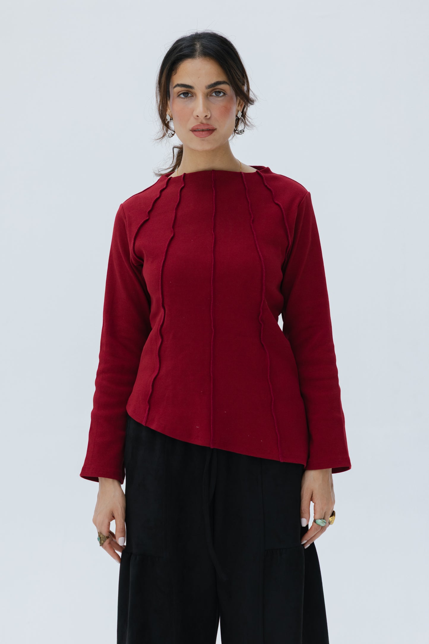 Russet Top in Burgundy