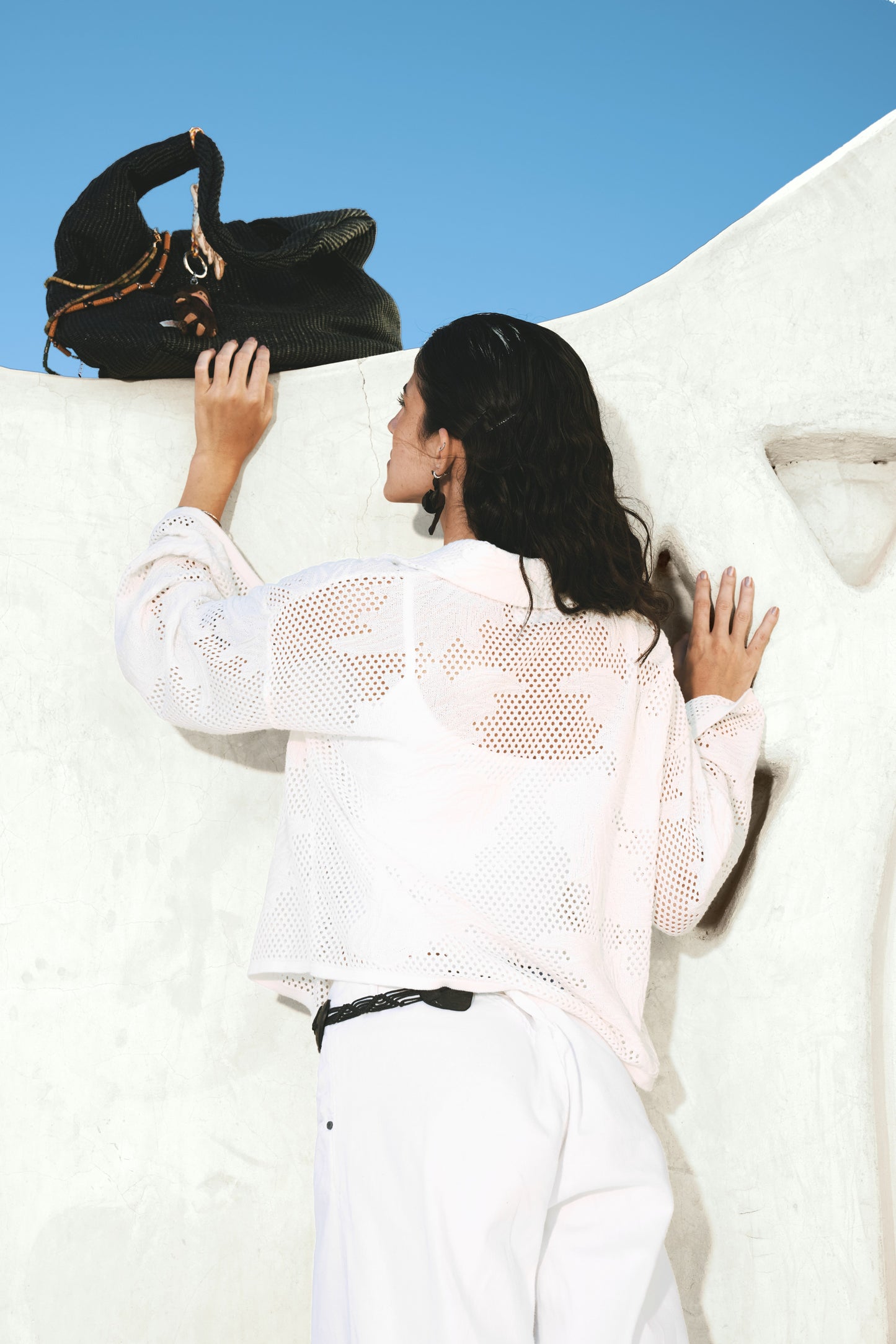 ISLA Knit Top in White