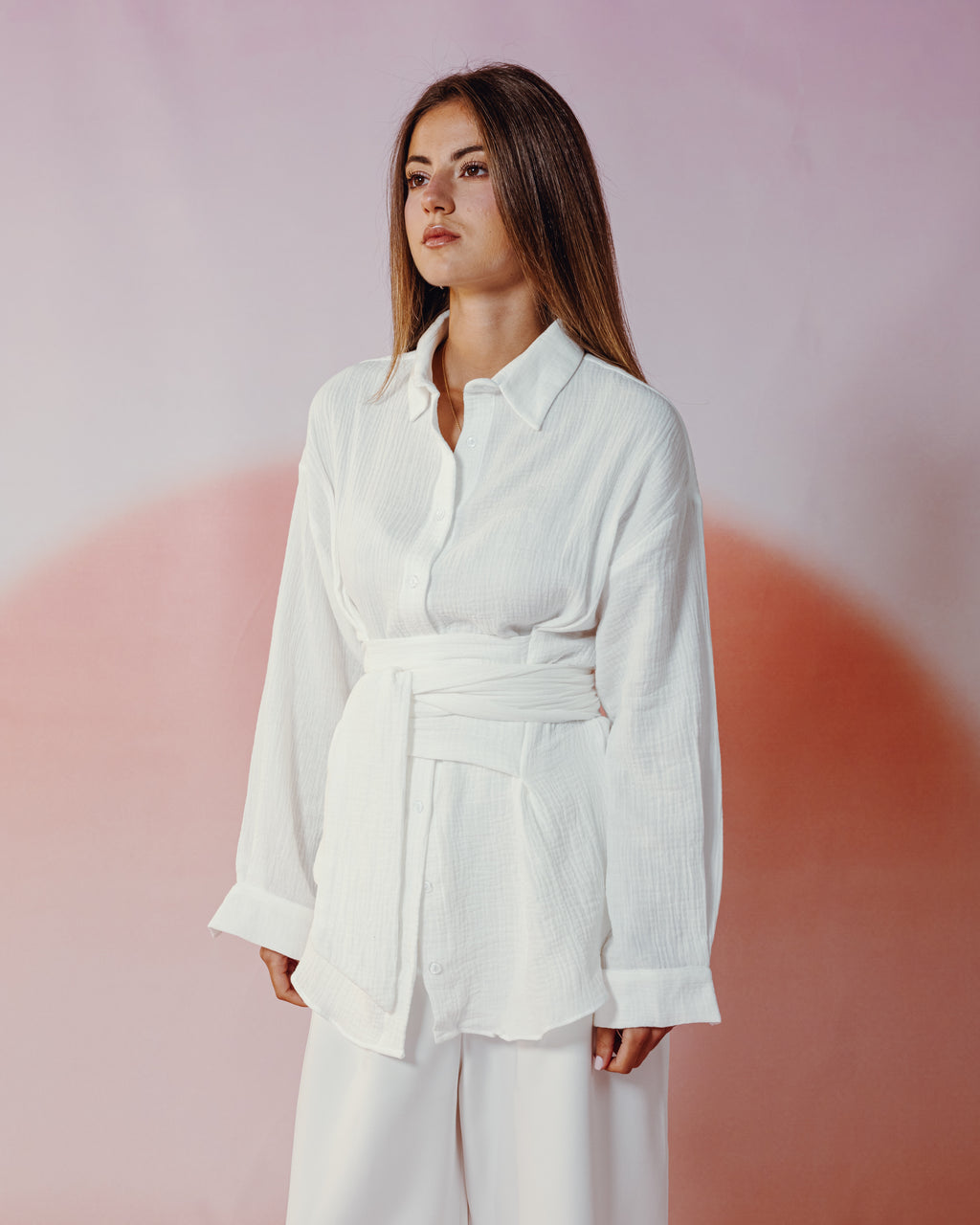 Prickly Wrap Shirt in White
