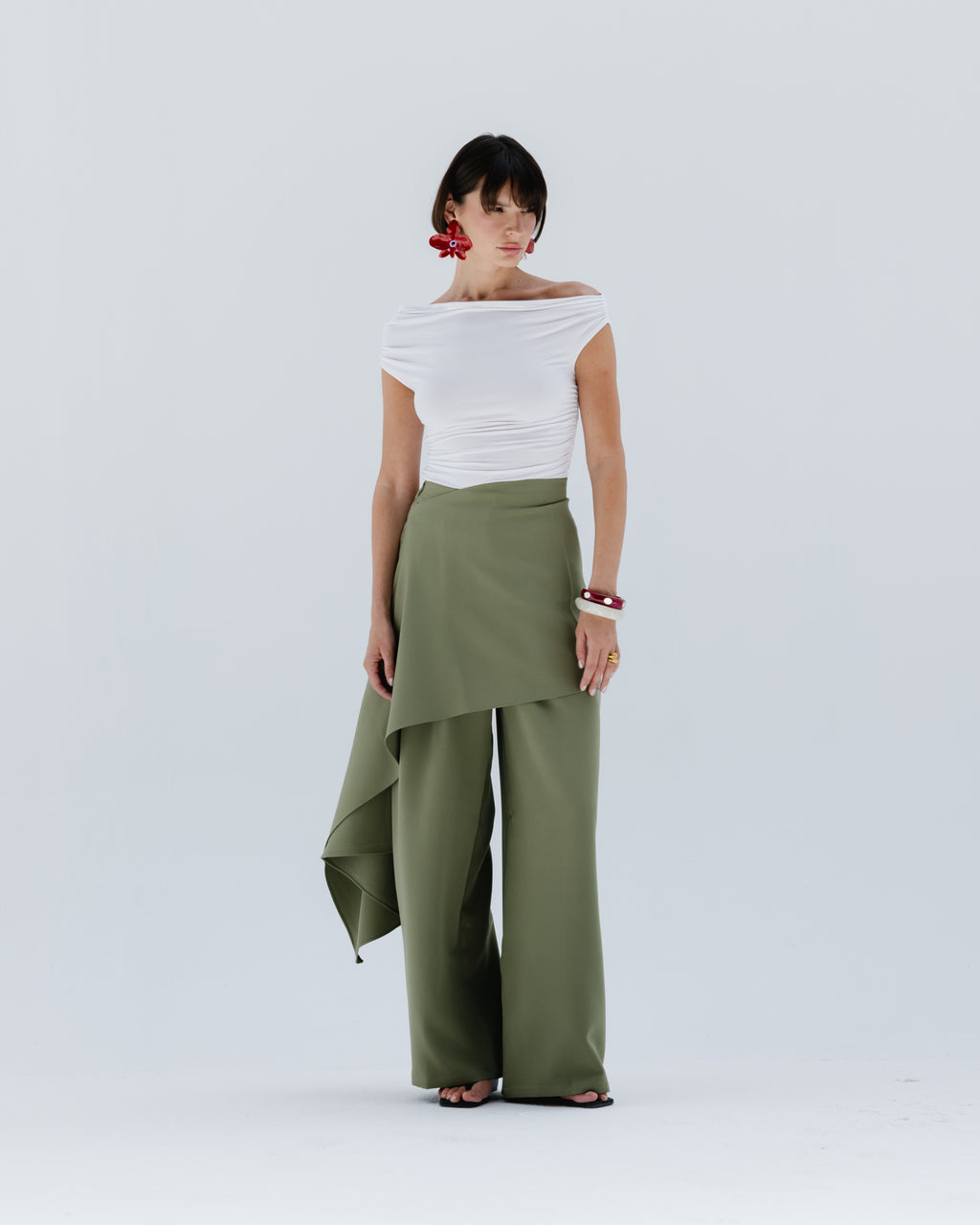 Moonveil Skirt Pants in Green