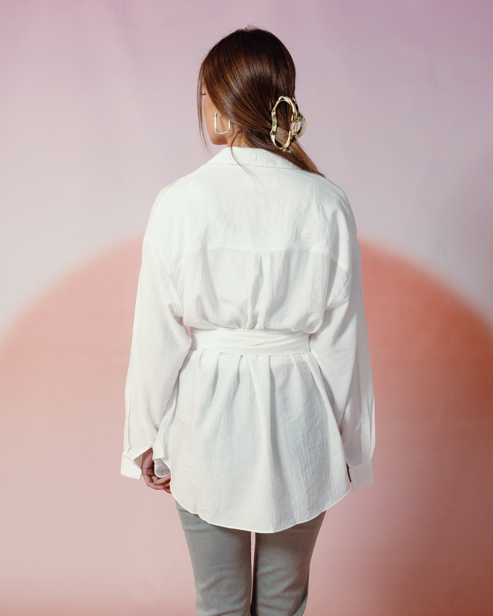 Ray Wrap Shirt in White