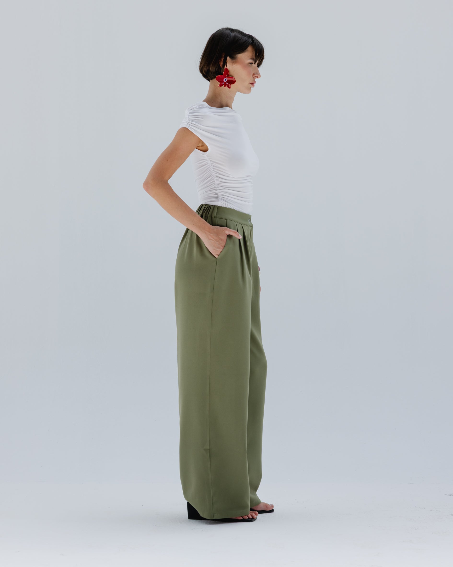 Moonveil Skirt Pants in Green