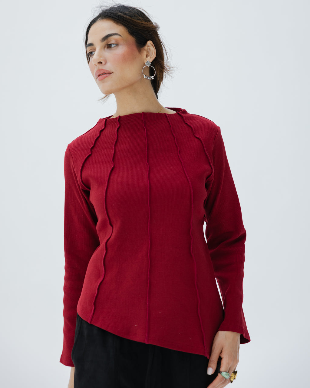 Russet Top in Burgundy