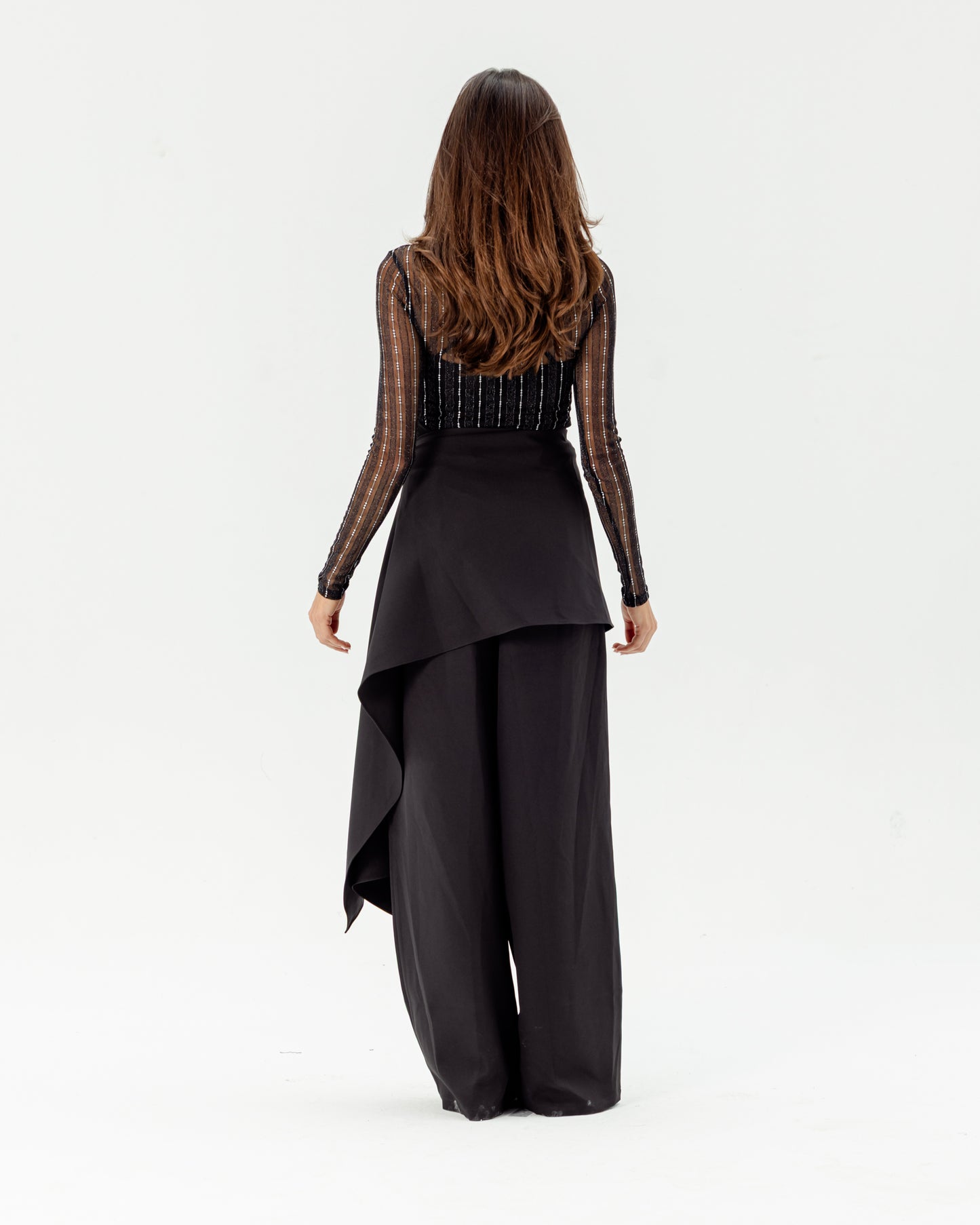 Moonveil Skirt Pants in Black