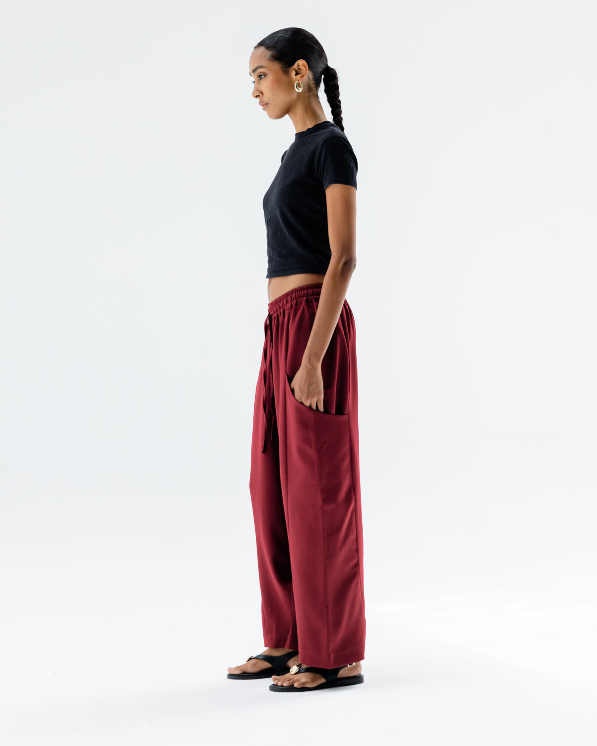 Dune Pants in Burgundy