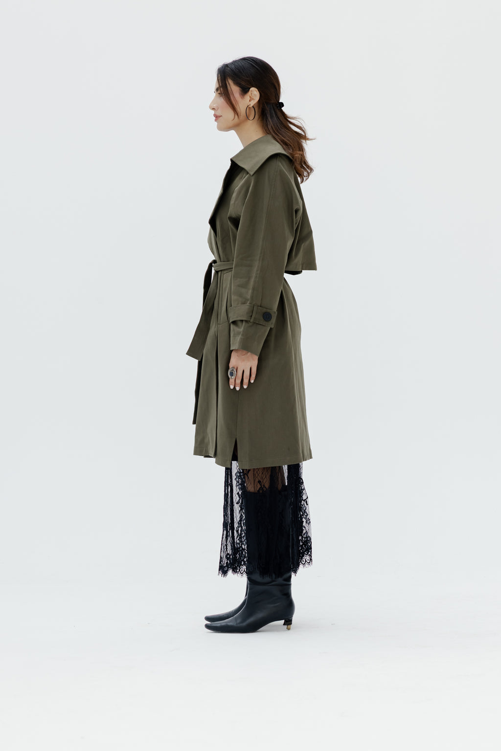 Classic Trench Coact in Olive Green