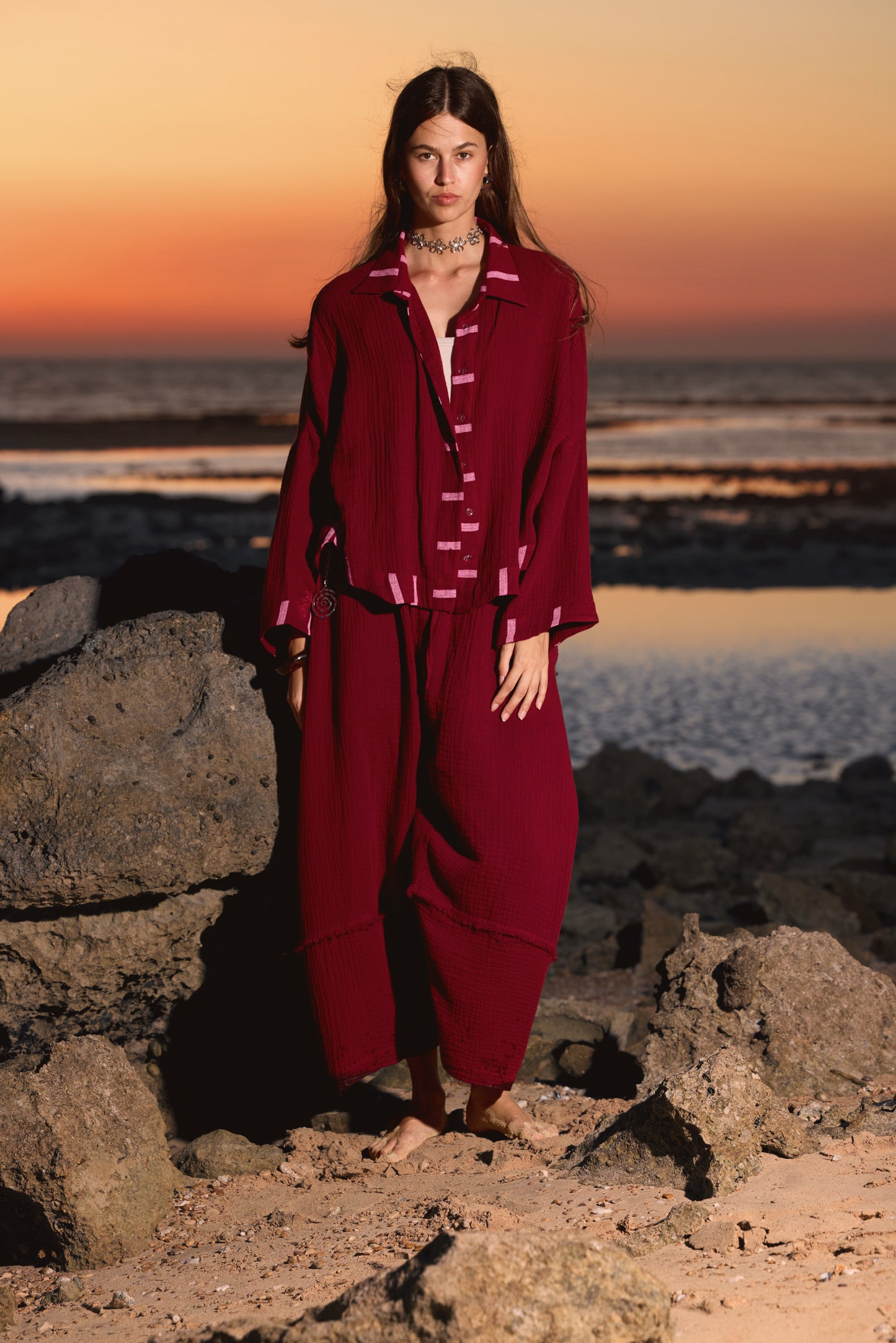 Lanu Set in Burgundy