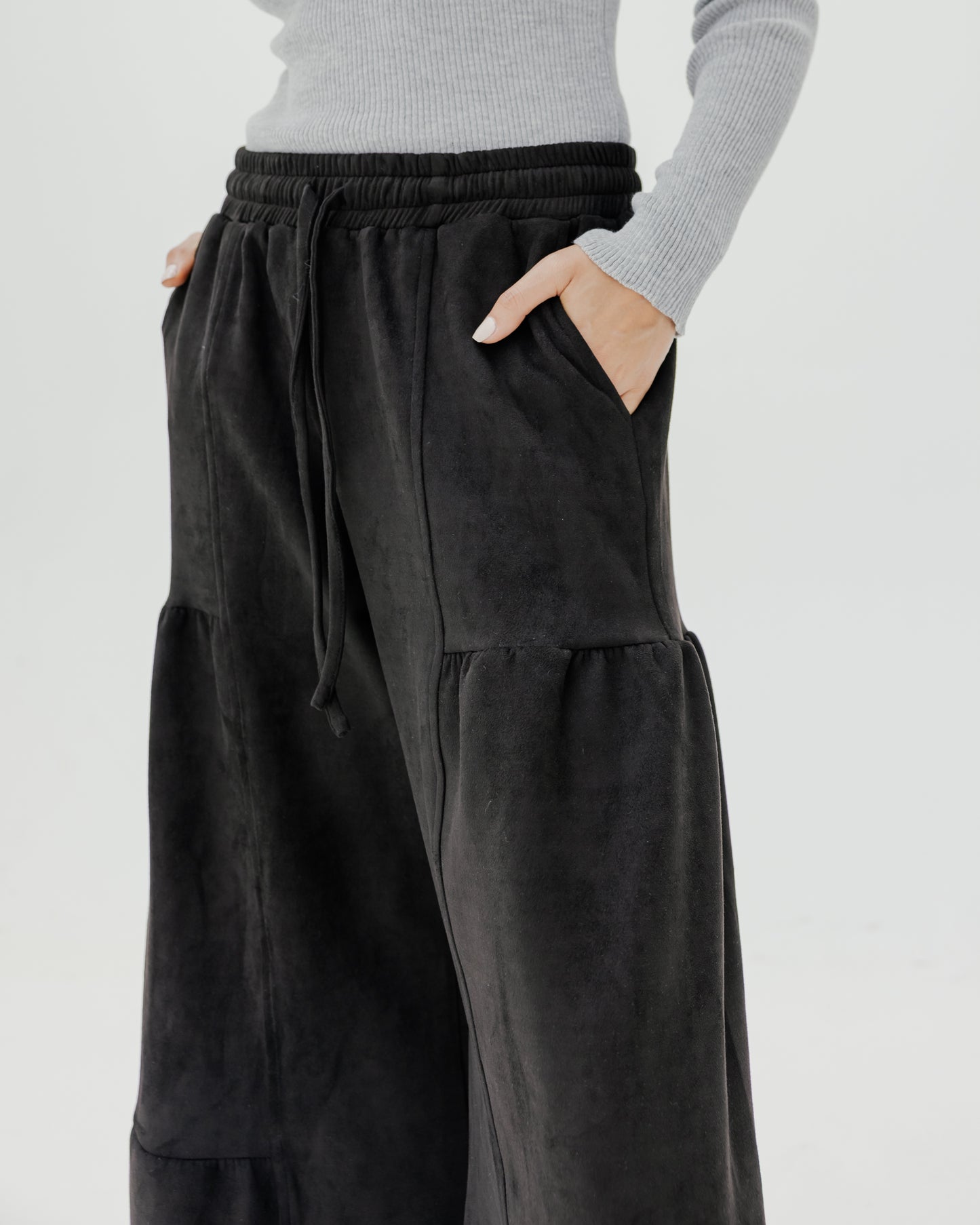 Black Suede Pants