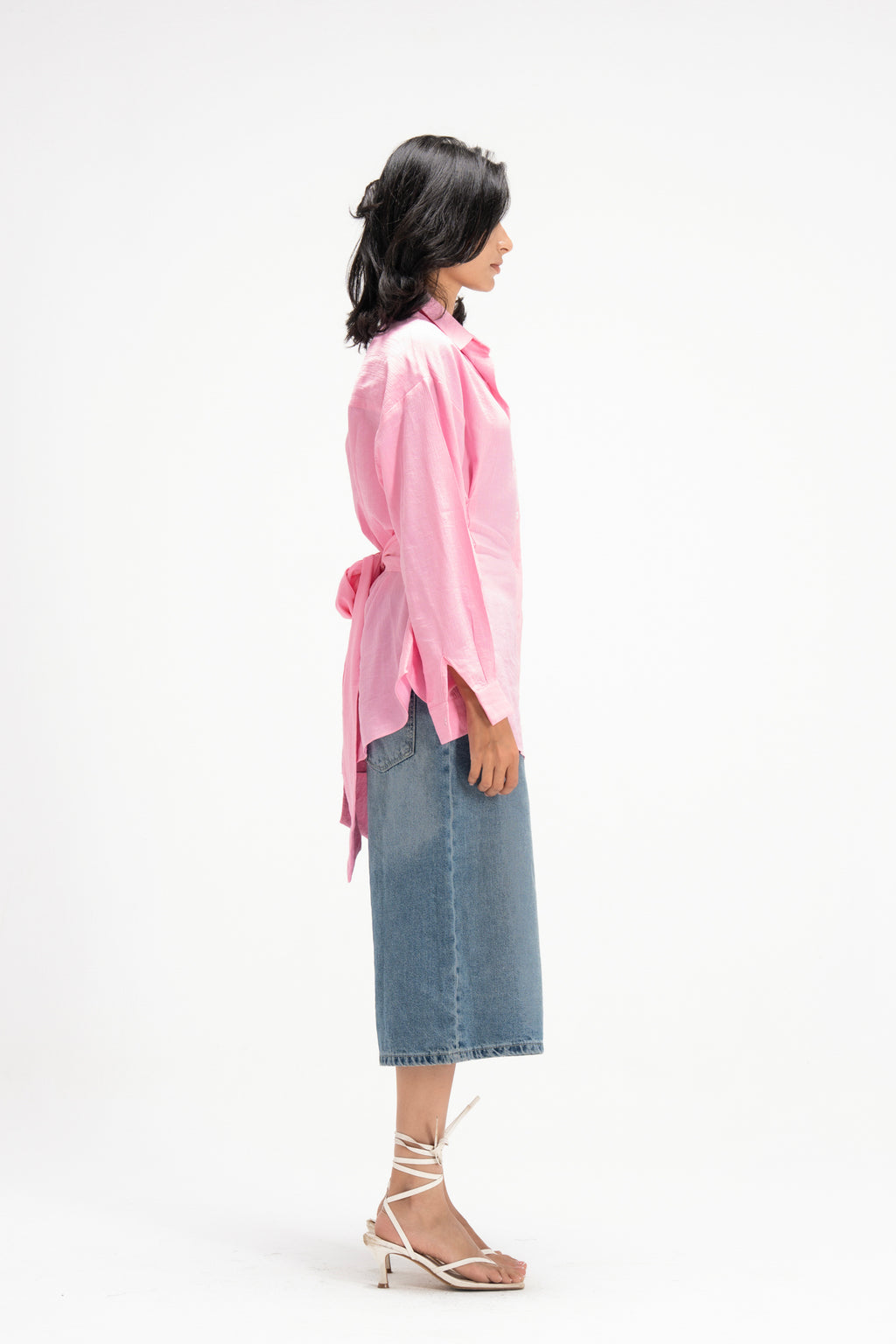 Ray Wrap Shirt in Pink