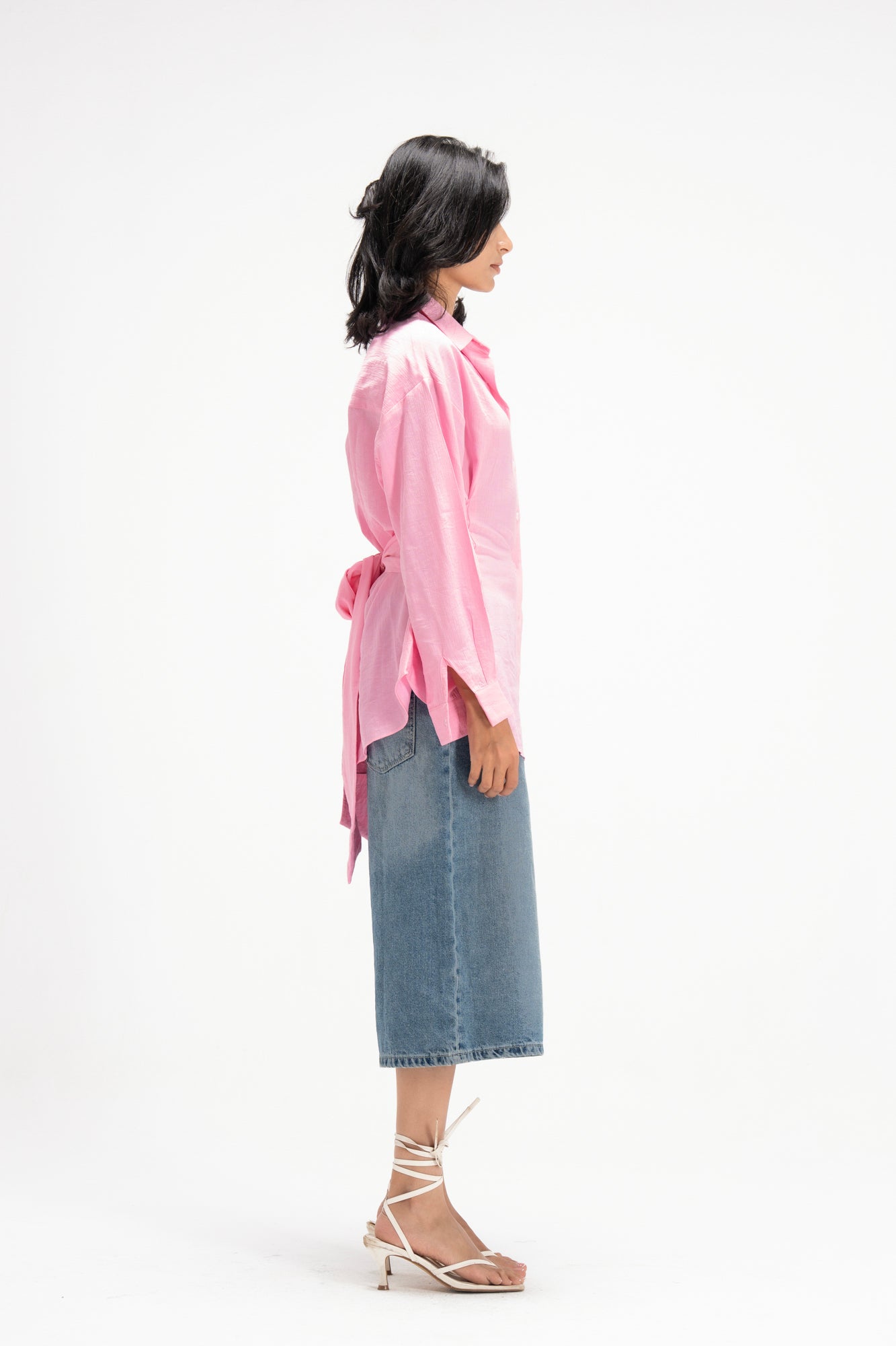 Ray Wrap Shirt in Pink