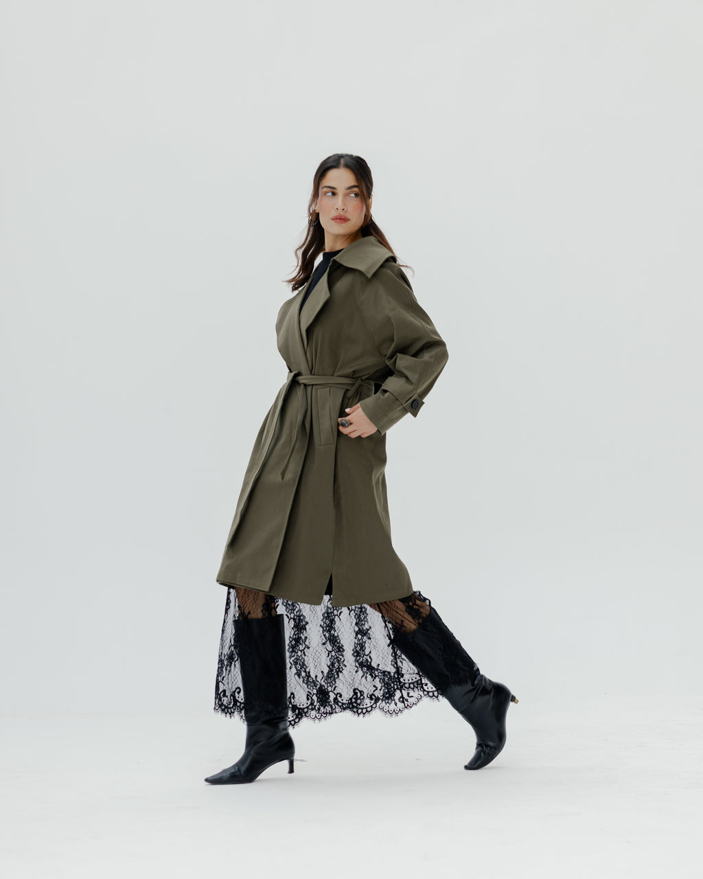 Classic Trench Coact in Olive Green