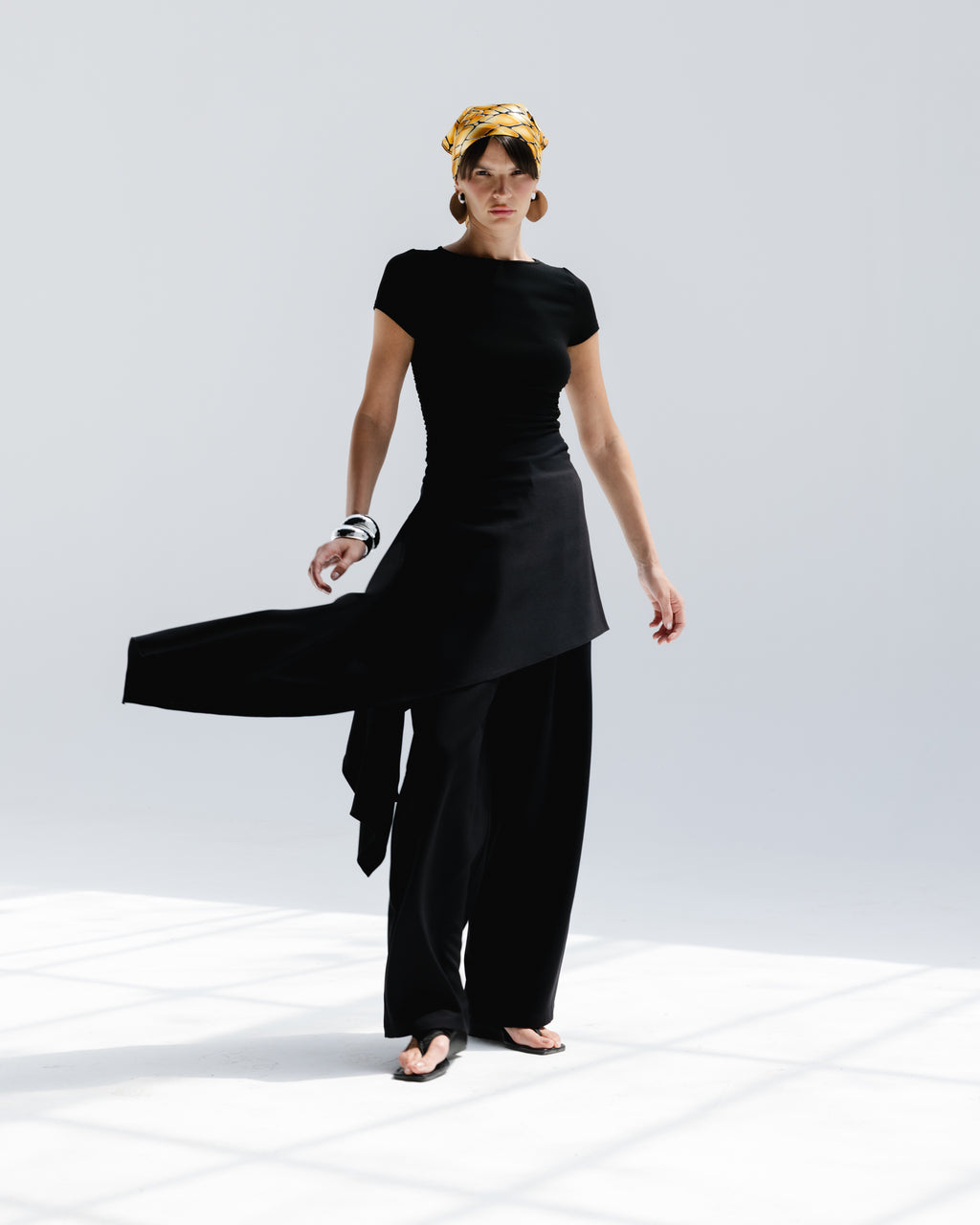 Moonveil Skirt Pants in Black