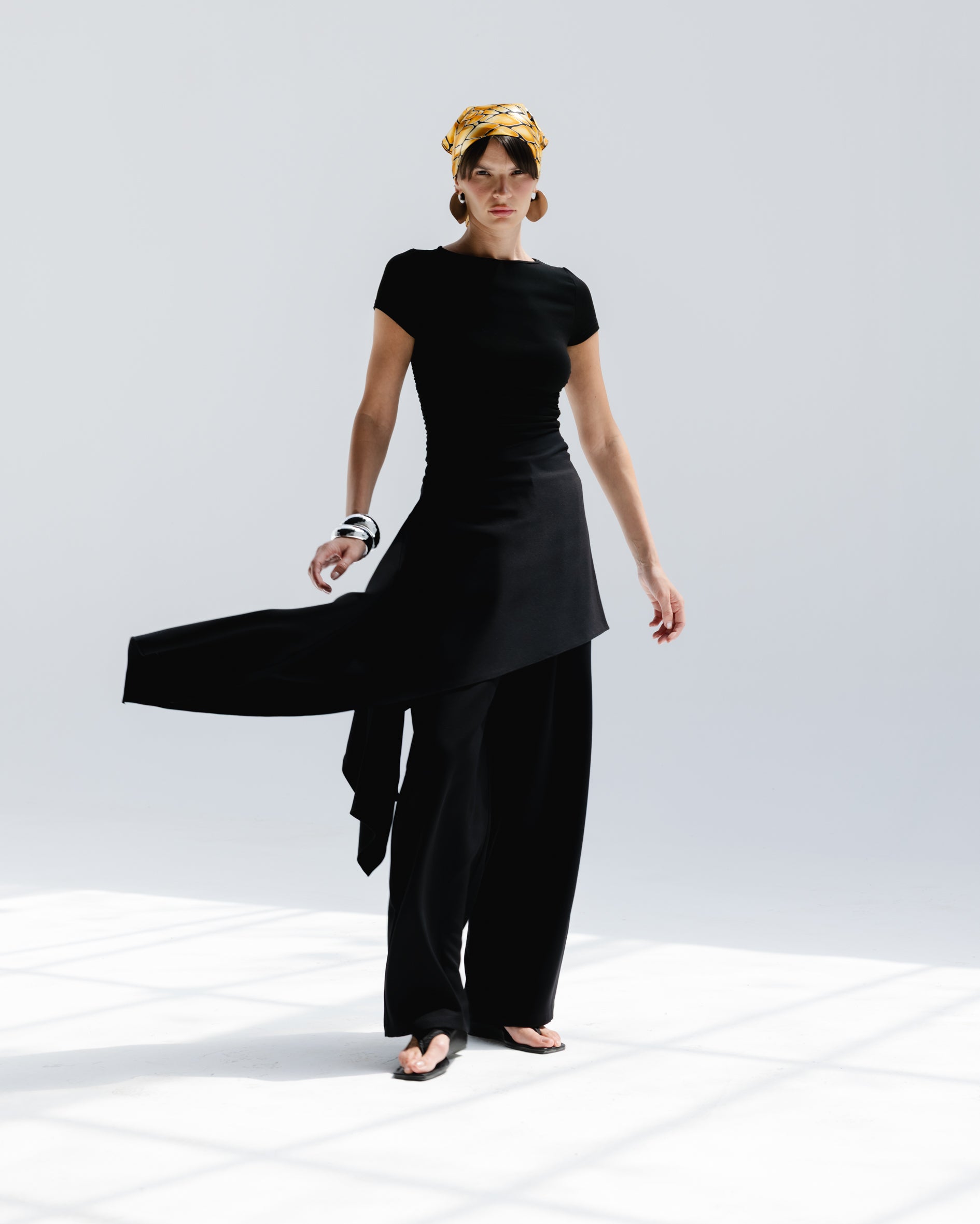 Moonveil Skirt Pants in Black