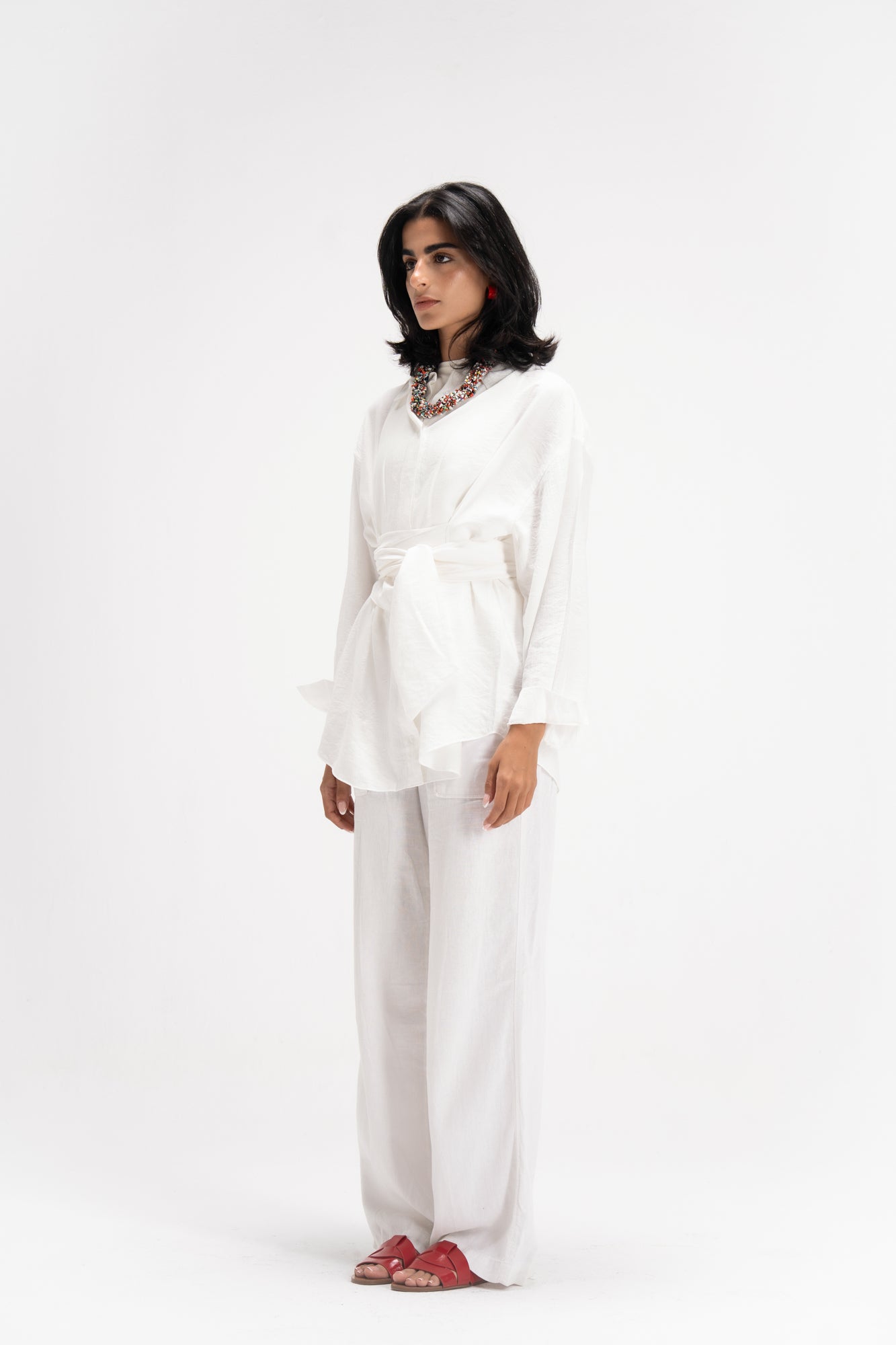 Ray Wrap Shirt in White