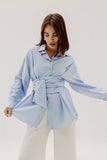 Ray Wrap Shirt in Baby Blue