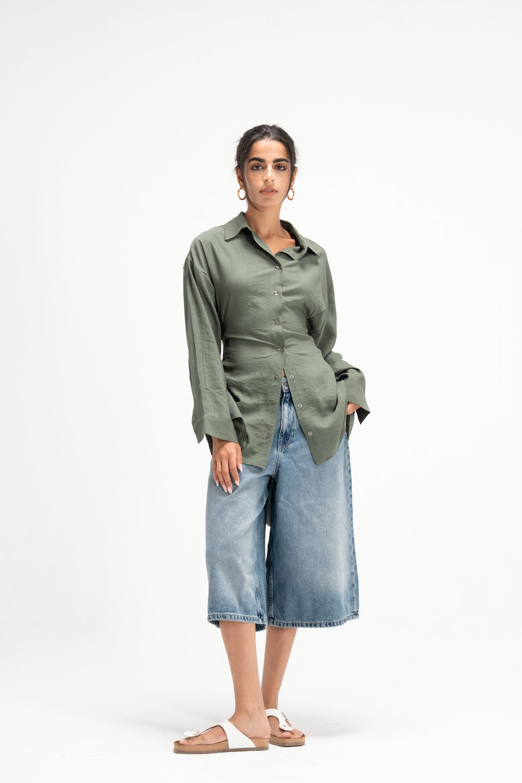 Ray Wrap Shirt in Light Green