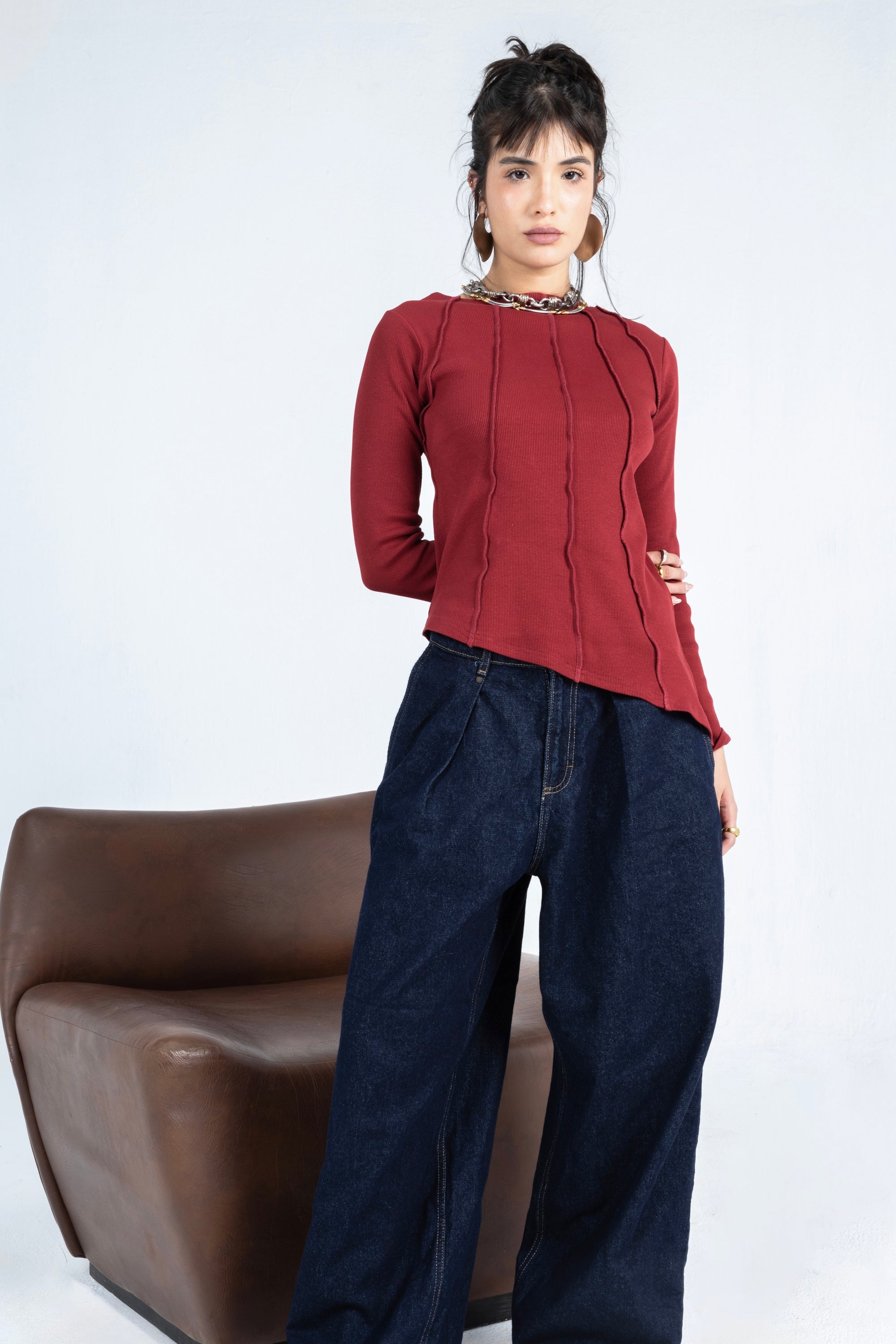 Russet Top in Burgundy