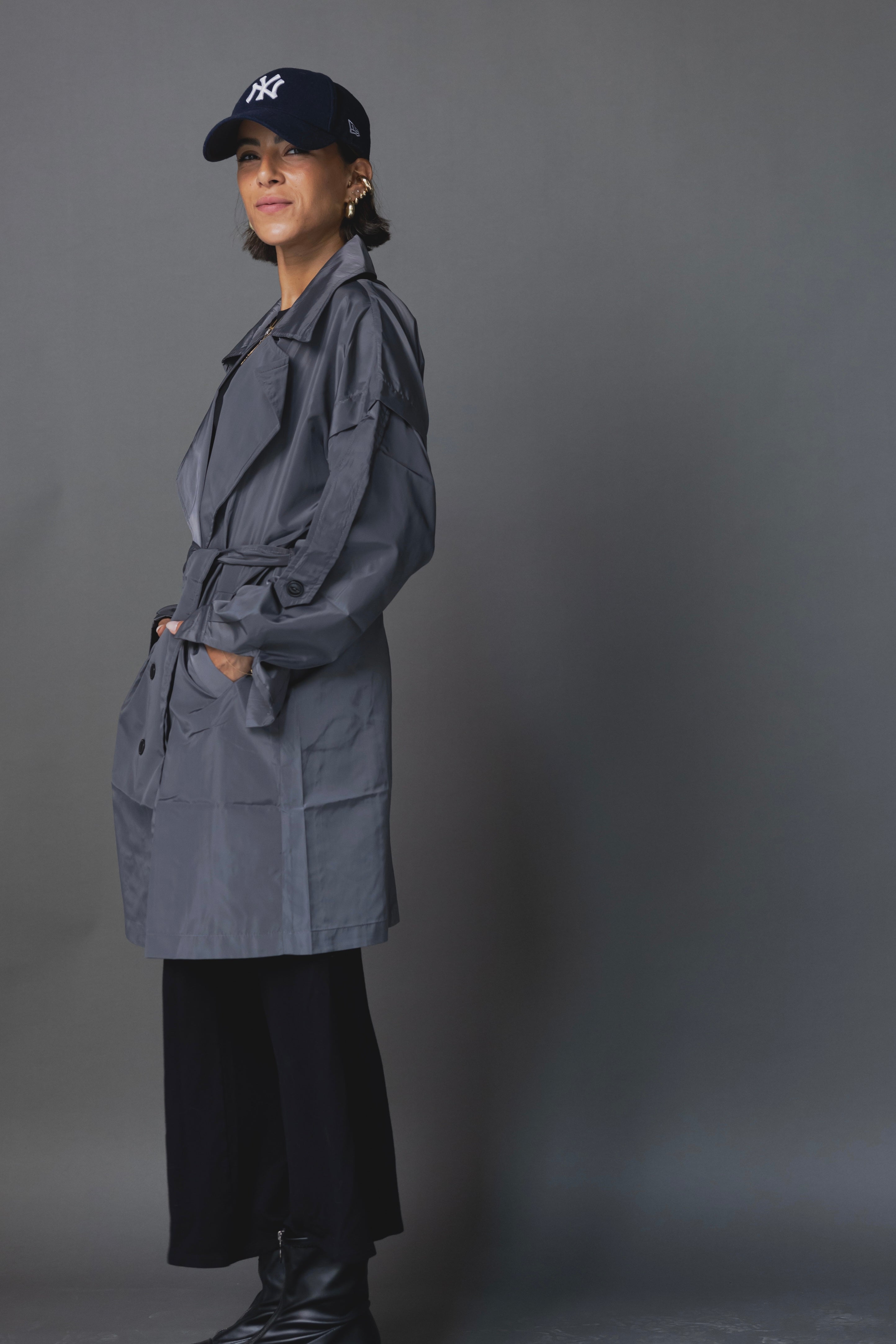 Anchor Waterproof Trench Coact in Grey