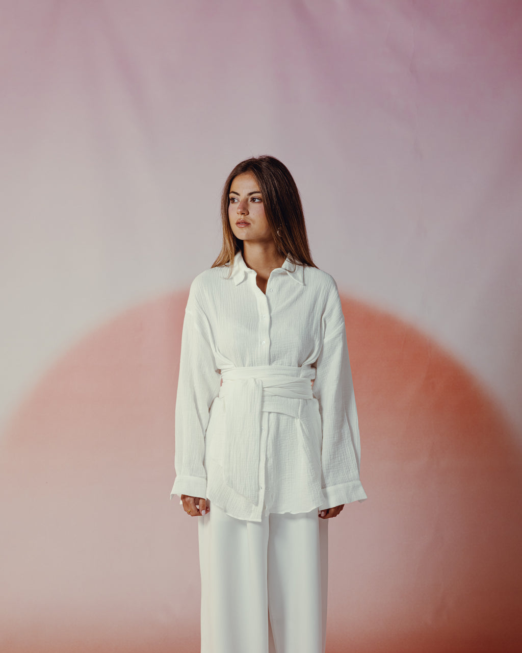 Prickly Wrap Shirt in White