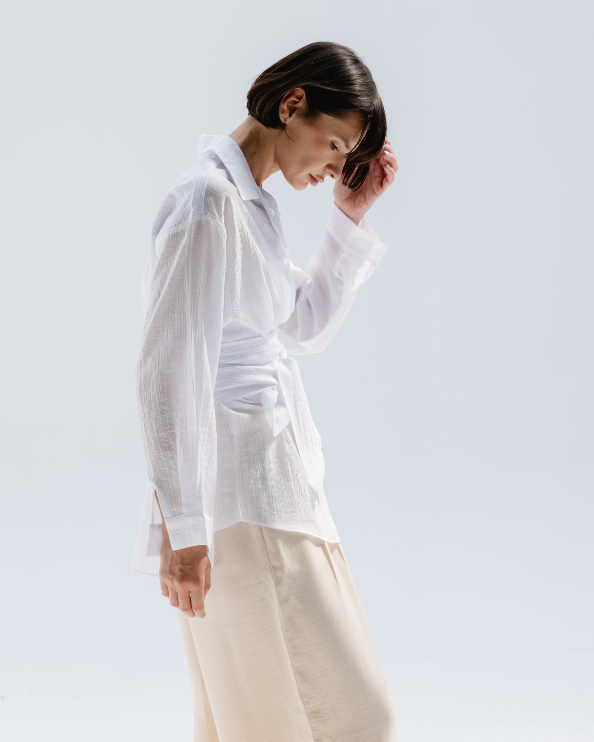 Ray Wrap Shirt in White