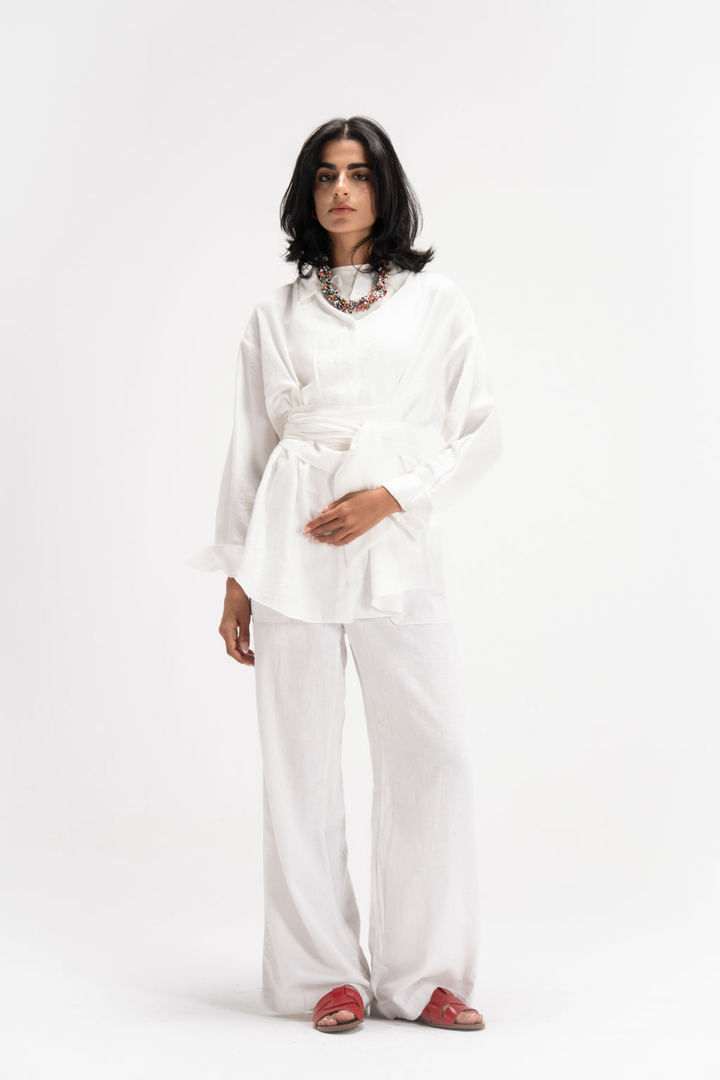 Ray Wrap Shirt in White