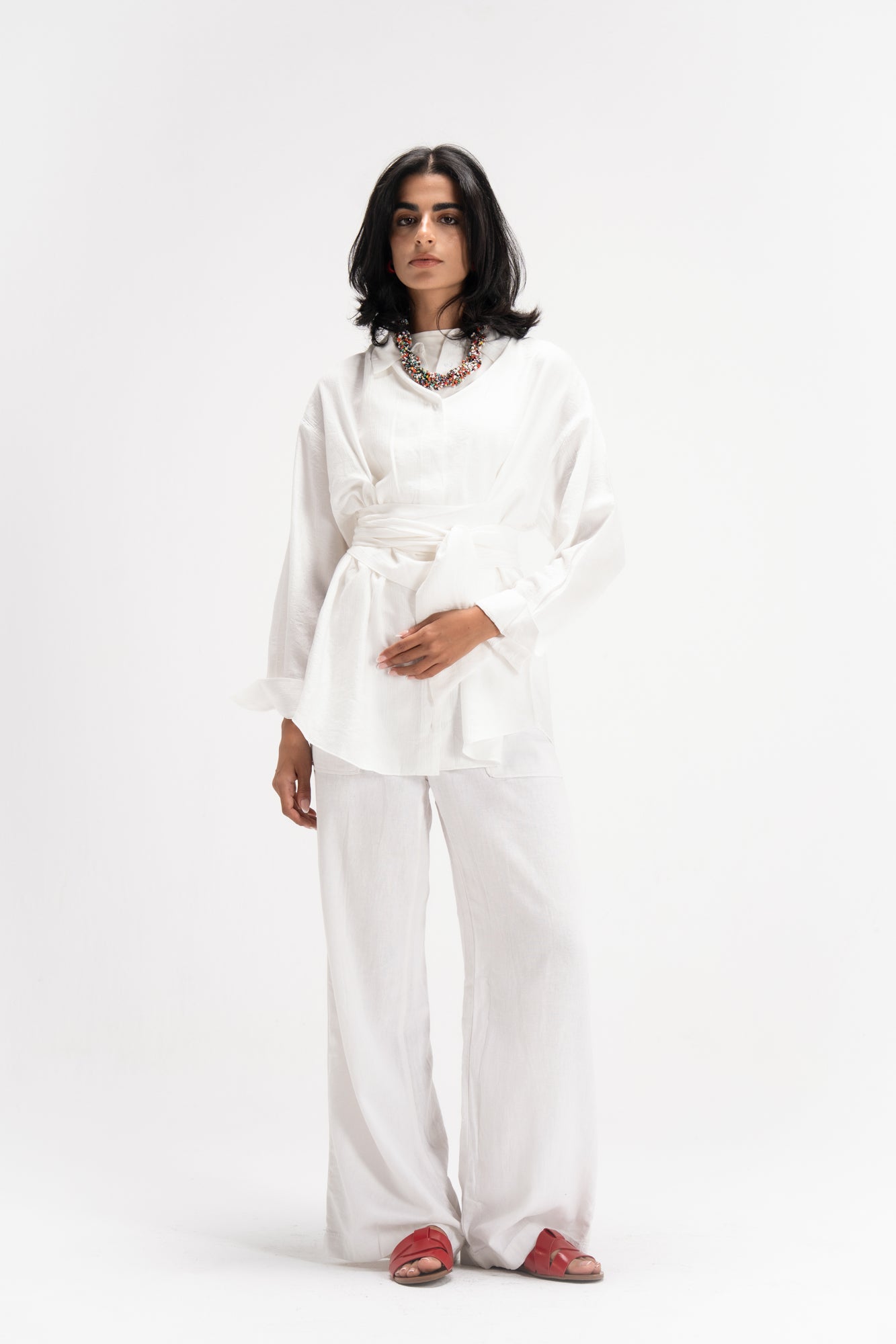 Ray Wrap Shirt in White