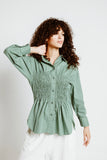 Daisy Shirt in Mint Green