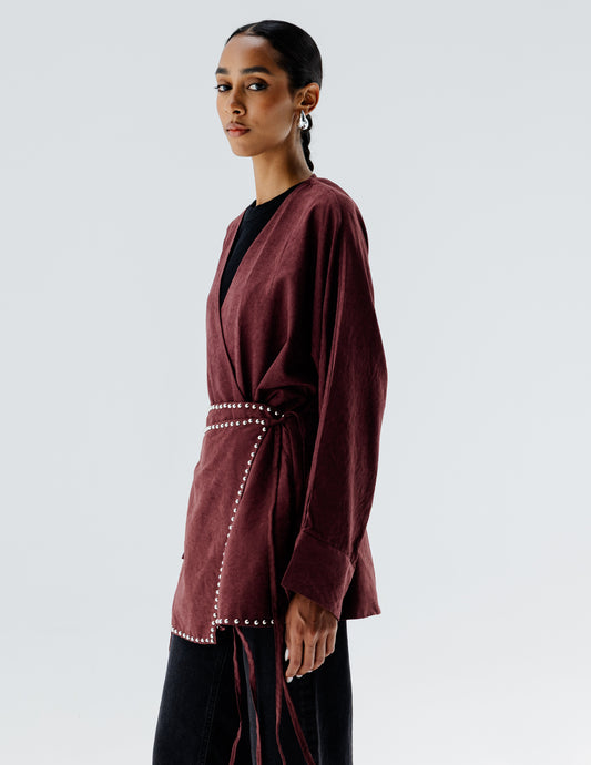 Orla Shirt in Burgundy