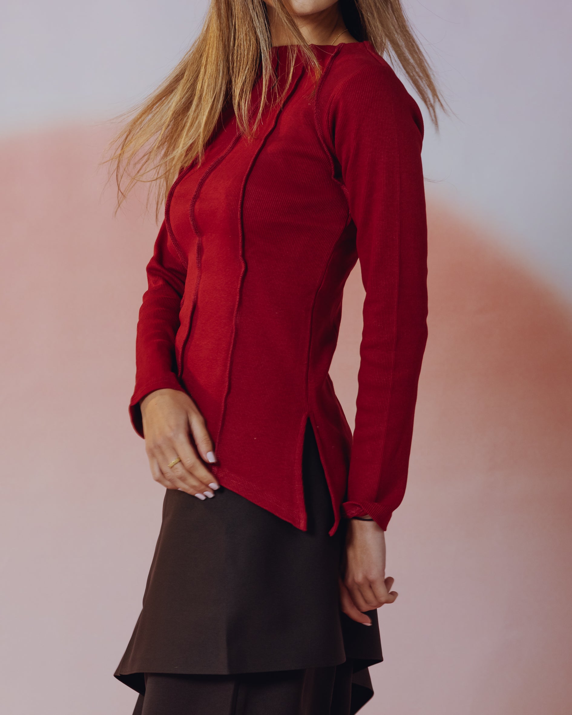 Russet Top in Burgundy