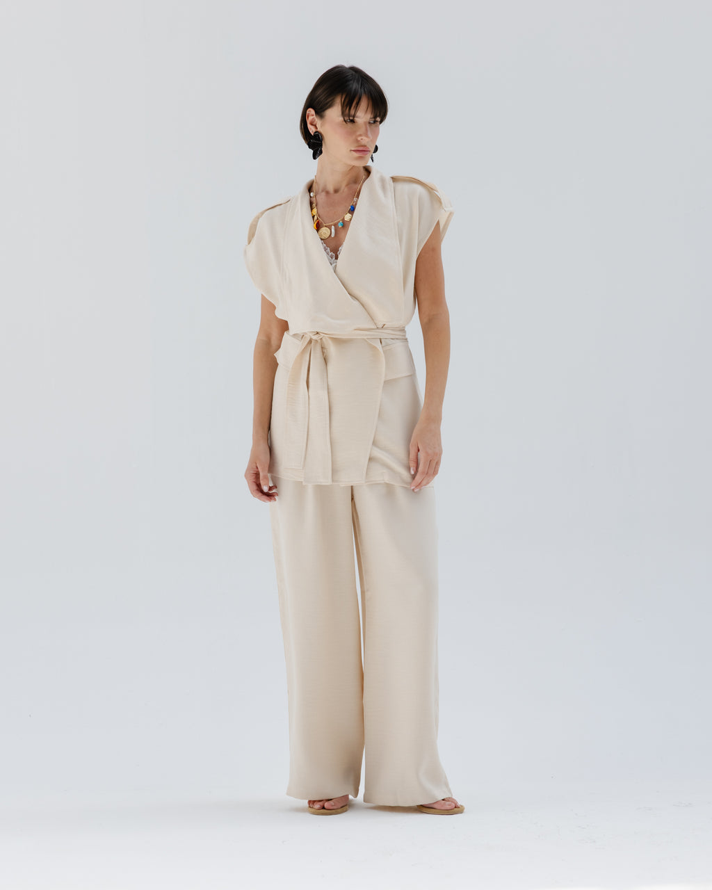 Valera Linen Set in Light Beige