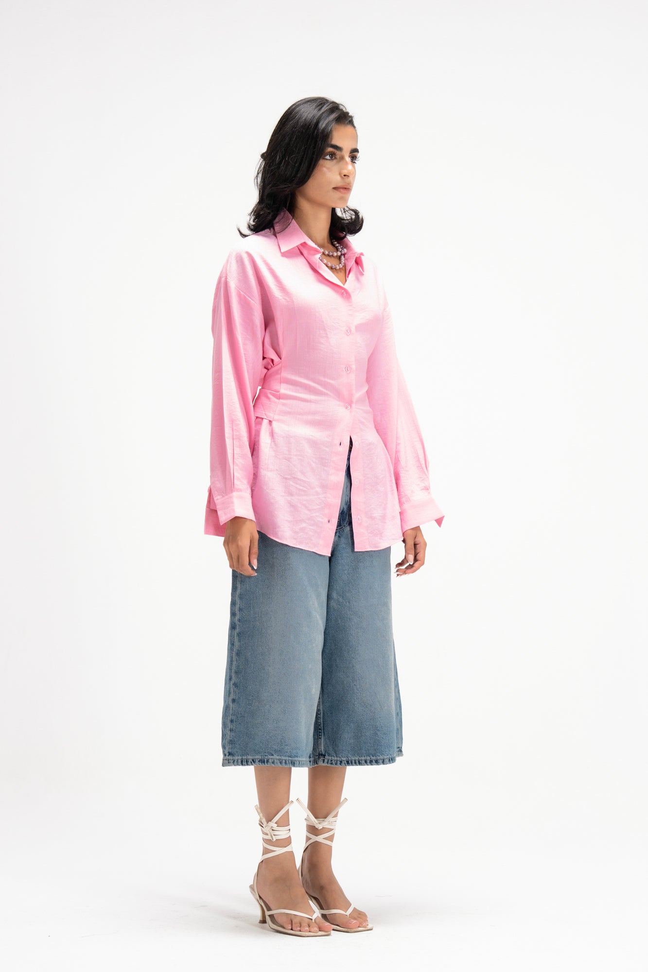 Ray Wrap Shirt in Pink