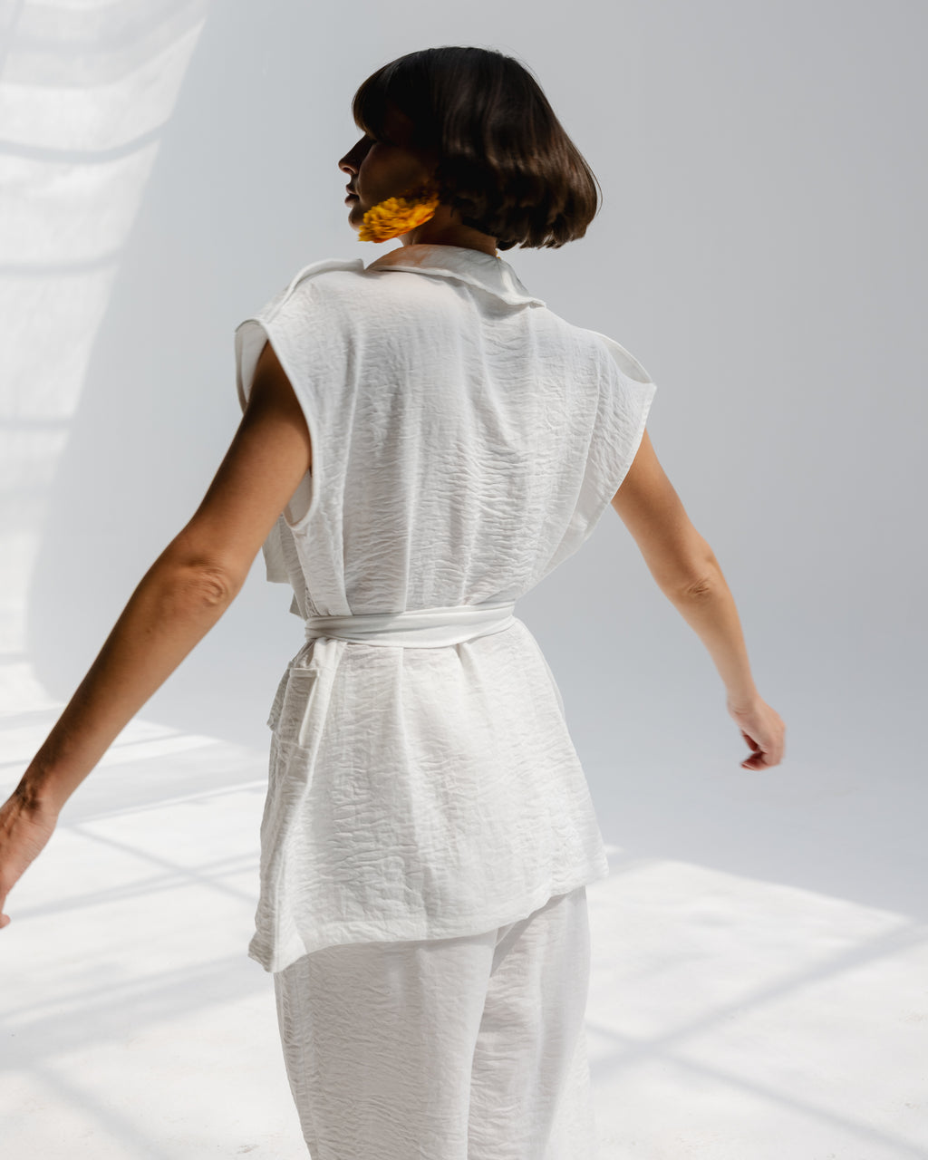 Valera Linen Set in White