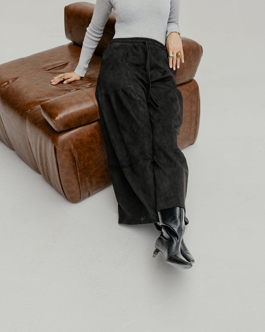 Black Suede Pants