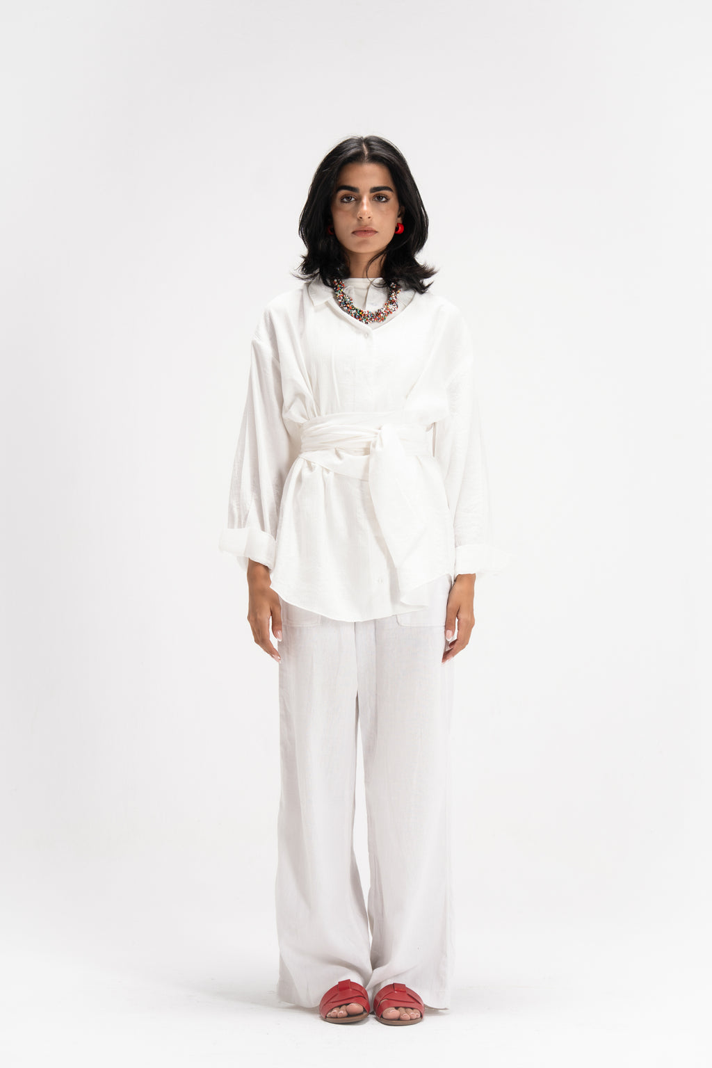 Ray Wrap Shirt in White