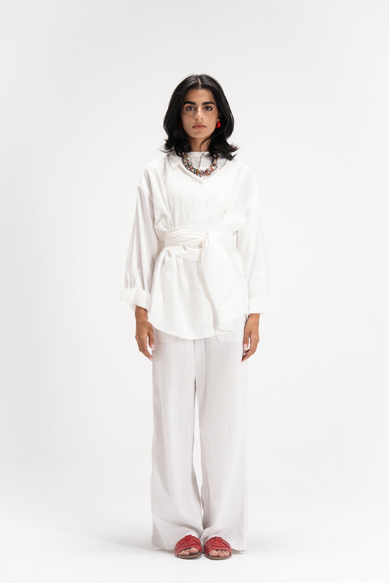 Ray Wrap Shirt in White