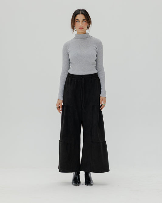 Black Suede Pants