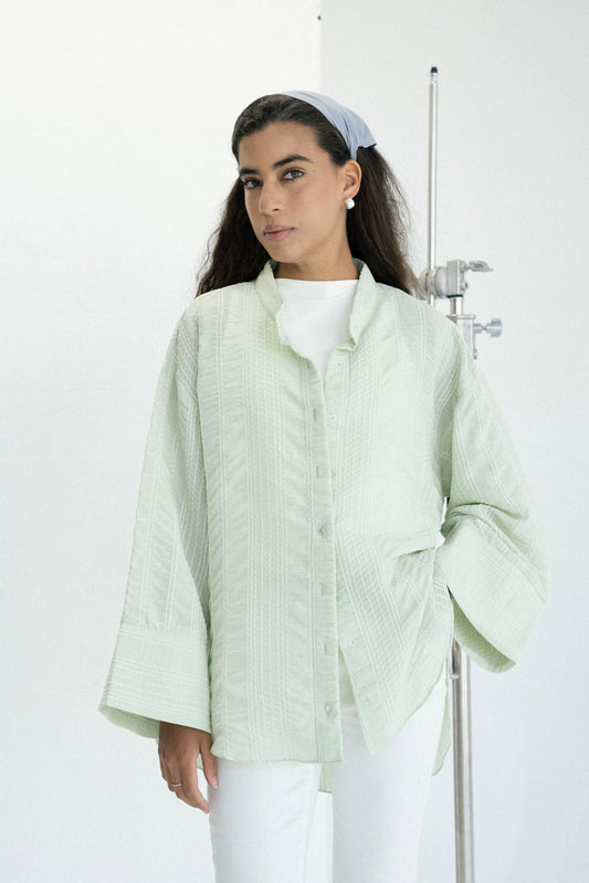 Fling Shirt in Mint Green
