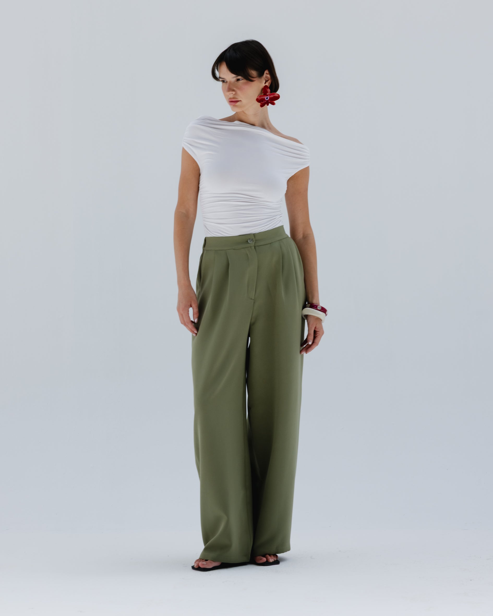 Moonveil Skirt Pants in Green