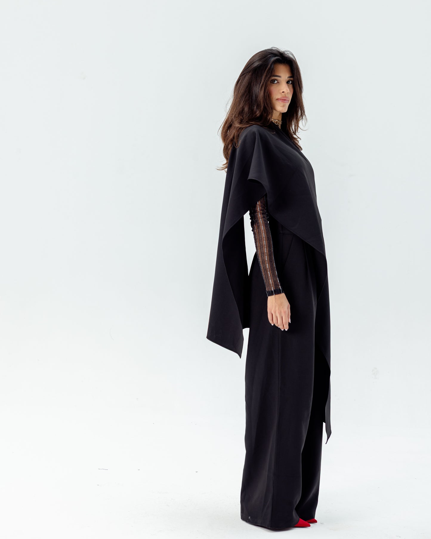 Moonveil Skirt Pants in Black