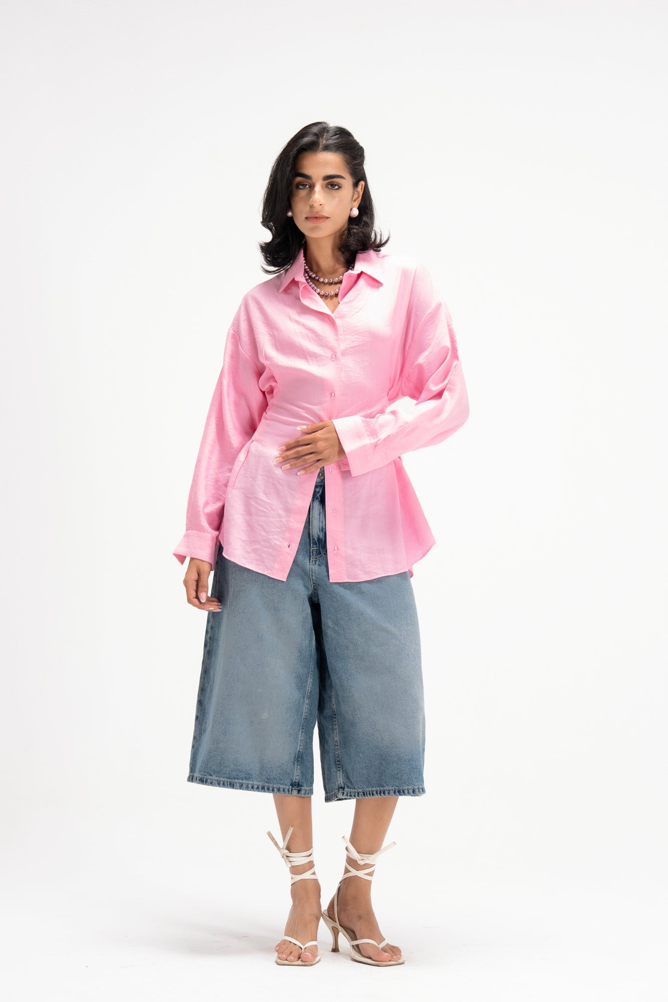 Ray Wrap Shirt in Pink