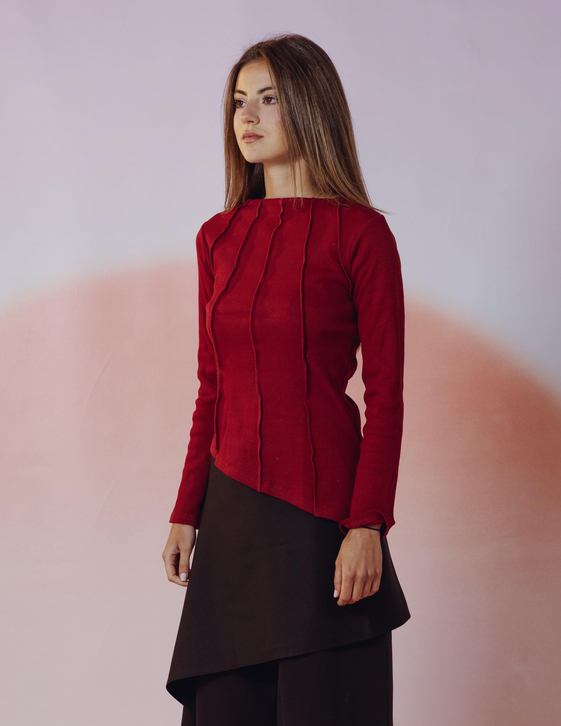 Russet Top in Burgundy