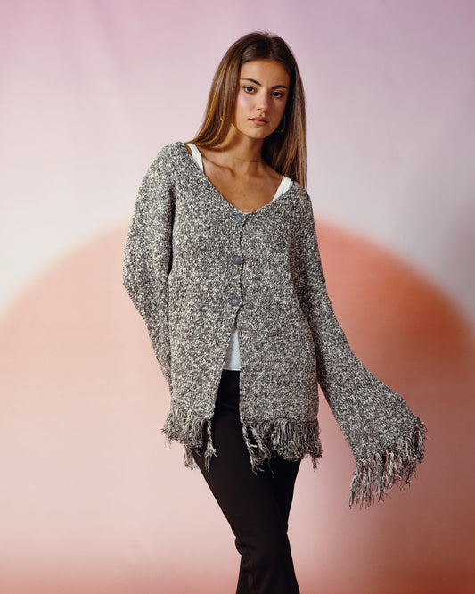 Sunrise Fringes Knit Cardiagn