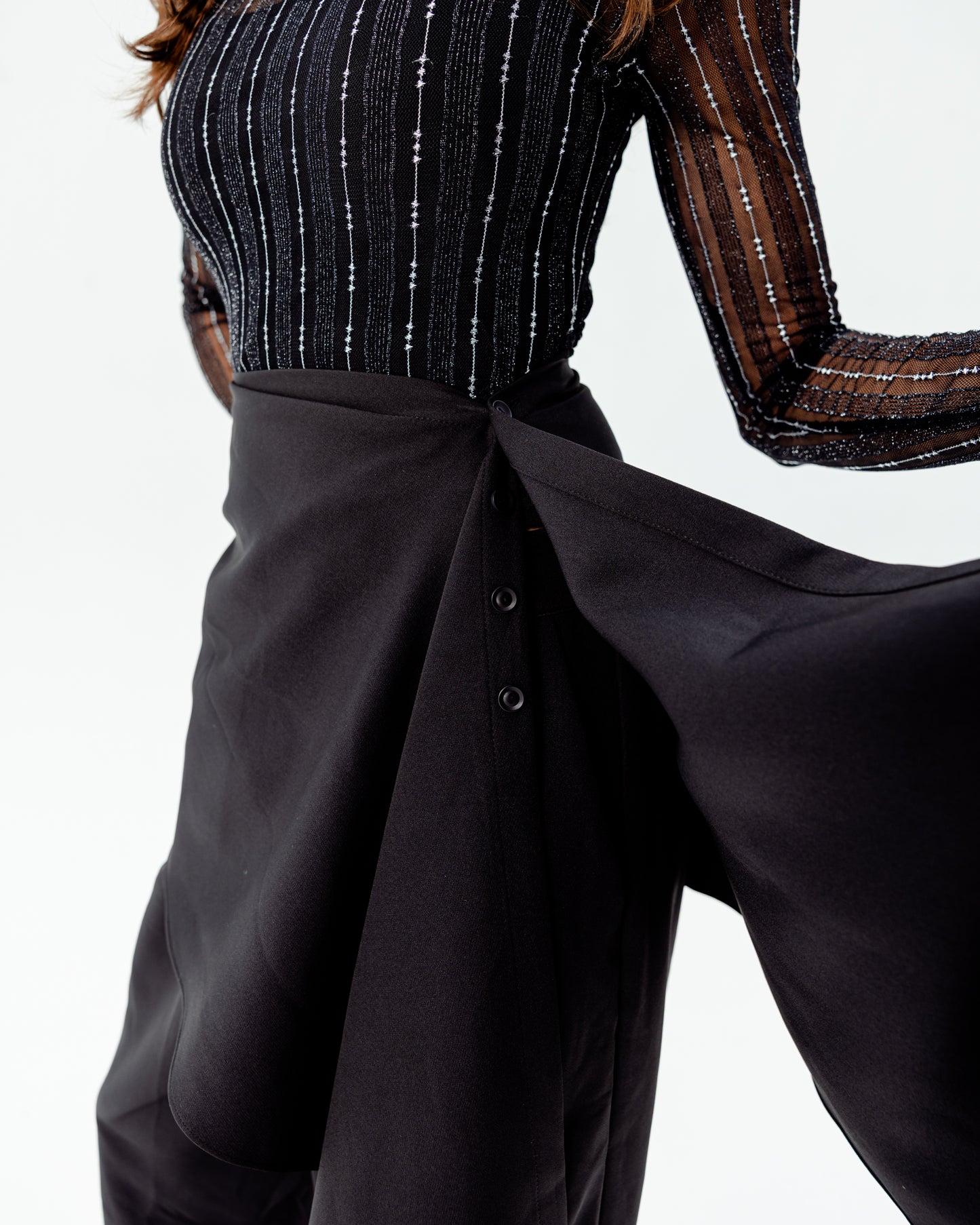 Moonveil Skirt Pants in Black