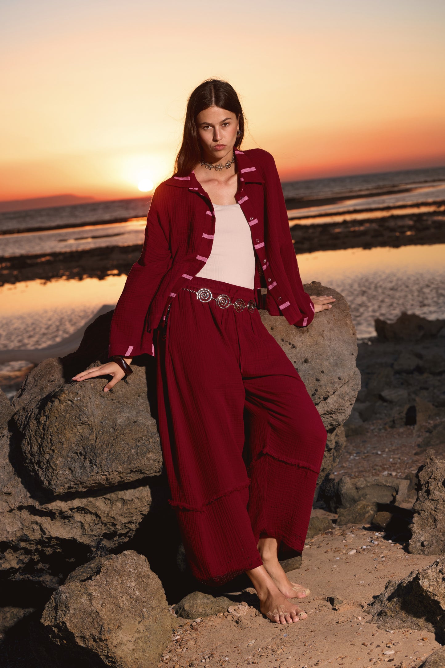 Lanu Set in Burgundy